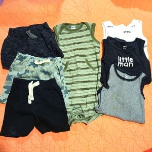 Boy 18 mo summer bundle shorts tanks romper
